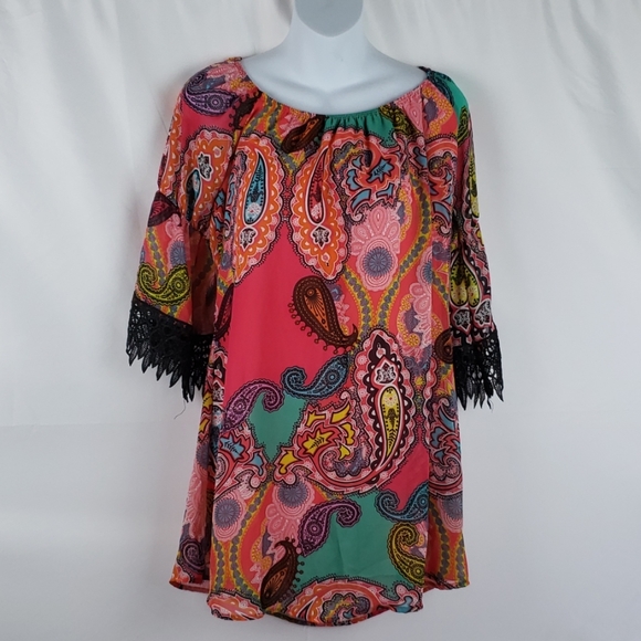 cezanne Tops - Cezanne Pink floral Shirt